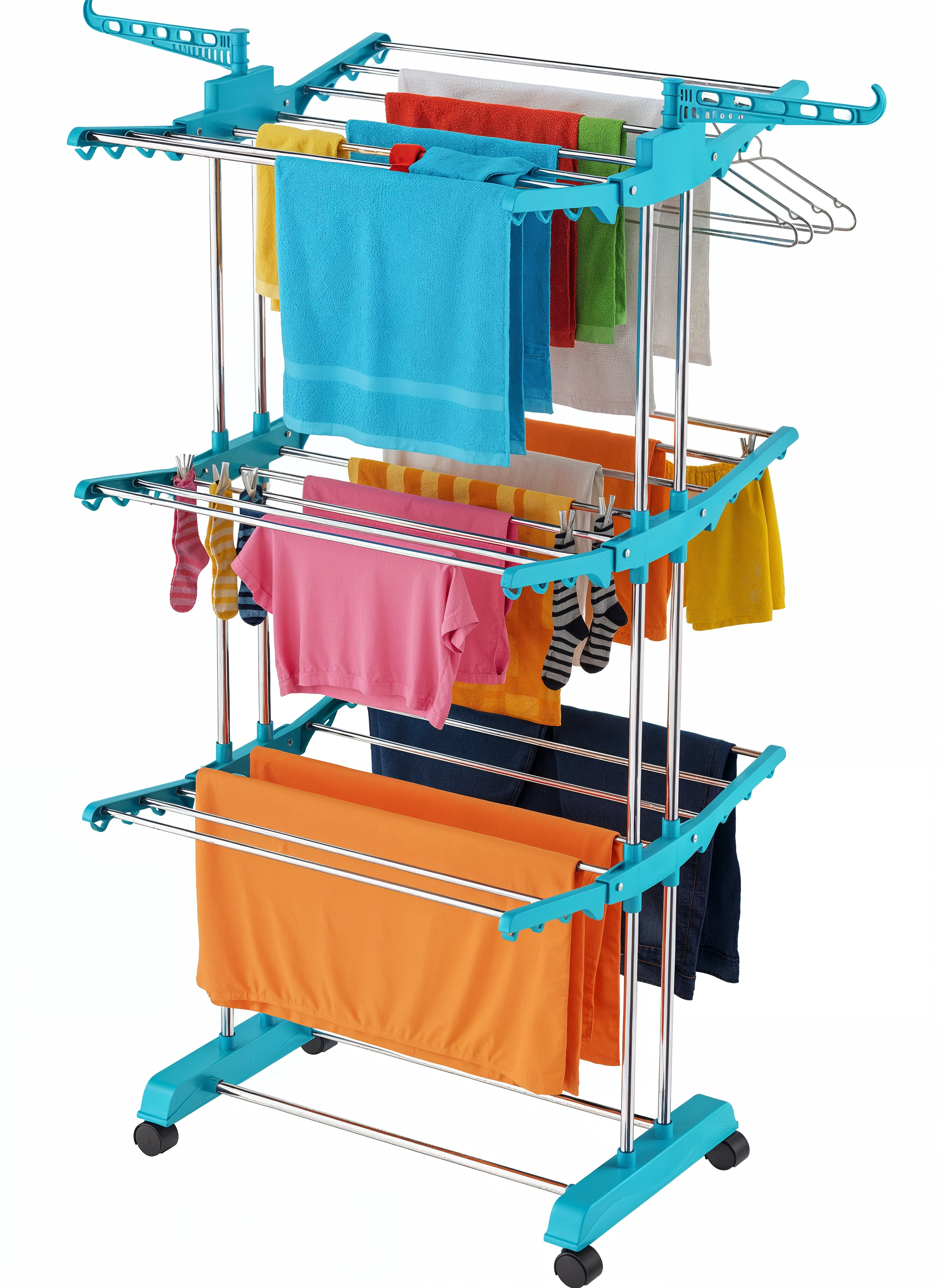 Modular Plastic Cloth Drying Stand 3 Layer