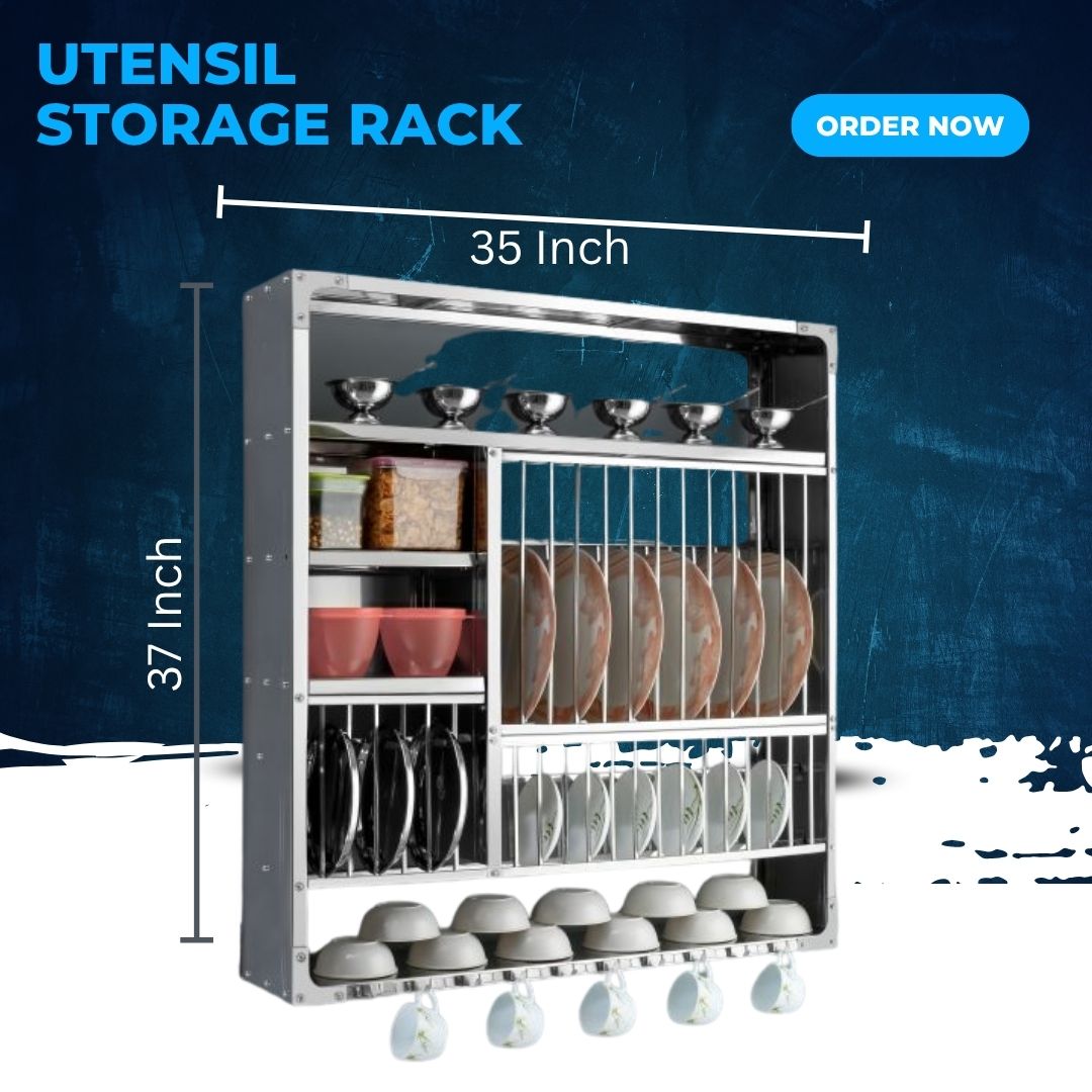 Charmy Wall Mount Kitchen Utensils Dish Rack DLX-3836