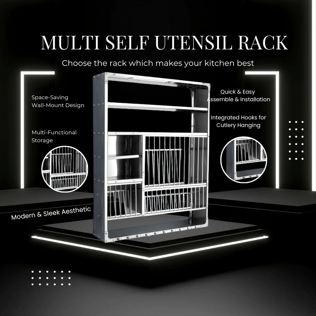 Charmy Wall Mount Kitchen Utensils Dish Rack DLX-4836 - Image 3