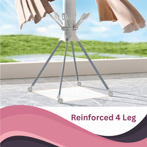 CHARMY 16-Rail Octopus Cylinder Cloth Drying Stand With Shoe Dryer | 4 Legs |Multi Layer - Image 7