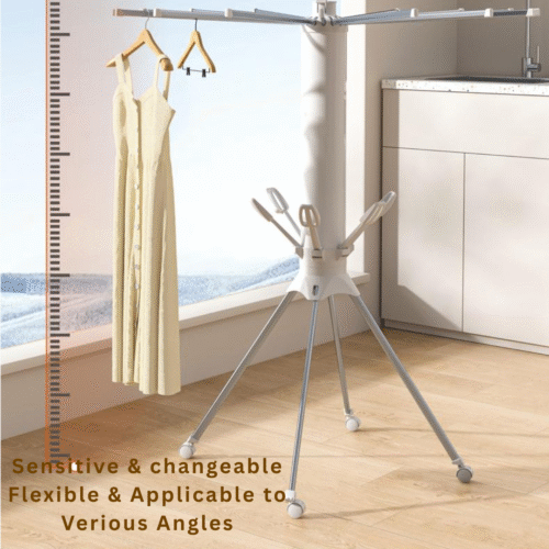 CHARMY 16-Rail Octopus Cylinder Cloth Drying Stand With Shoe Dryer | 4 Legs |Multi Layer - Image 9