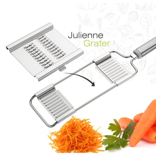 Charmy 6-in-1 Stainless Steel Slicer, Grater & French Fries Cutter - Image 5