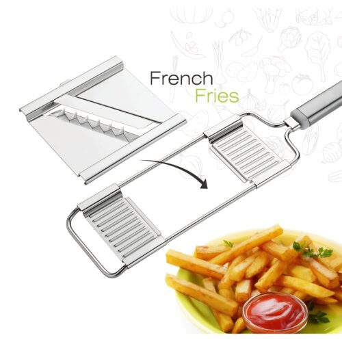 Charmy 6-in-1 Stainless Steel Slicer, Grater & French Fries Cutter - Image 6