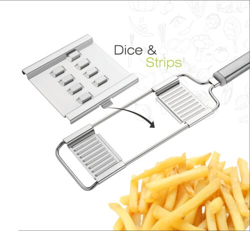 Charmy 6-in-1 Stainless Steel Slicer, Grater & French Fries Cutter - Image 8