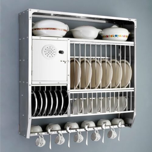 Charmy Wall Mount Kitchen Utensils Dish Rack 38 x 36 - Image 3
