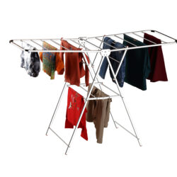 🧺 Foldable Stainless Steel Clothes Drying Rack | Single Layer | Rust-Resistant | 150 x 76 x 102 cm | Heavy-Duty