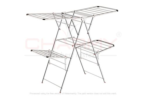 🧺 Premium Double-Layer Foldable Stainless Steel Clothes Drying Rack | Heavy-Duty | Rust-Proof | 150x76x127 cm - Image 3